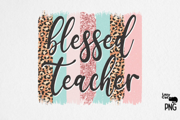 Blessed Teacher Sublimation: A Versatile Graphic for Crafts and Commercial Projects