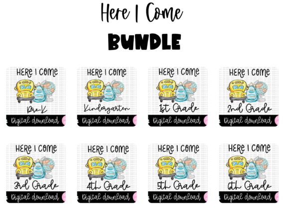 Here I Come School Bundle: A Graphic Design Asset for Crafts